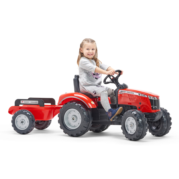 Traktor Massey Ferguson m/släp Röd Falk